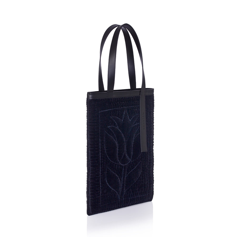 Şükran Tote Bag Black Silk Velvet