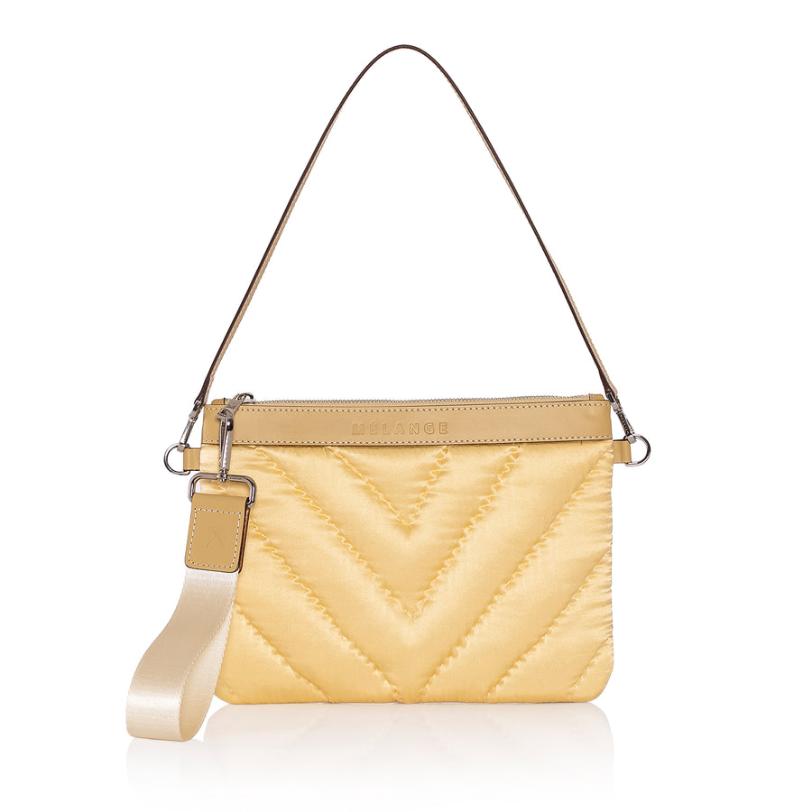 Şükran Mini Clutch Bag Mellow Yellow Silk Satin / ZigZag