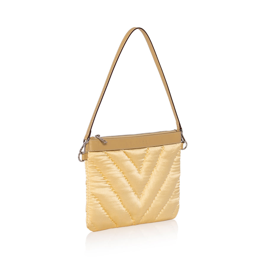 Şükran Mini Clutch Bag Mellow Yellow Silk Satin / ZigZag
