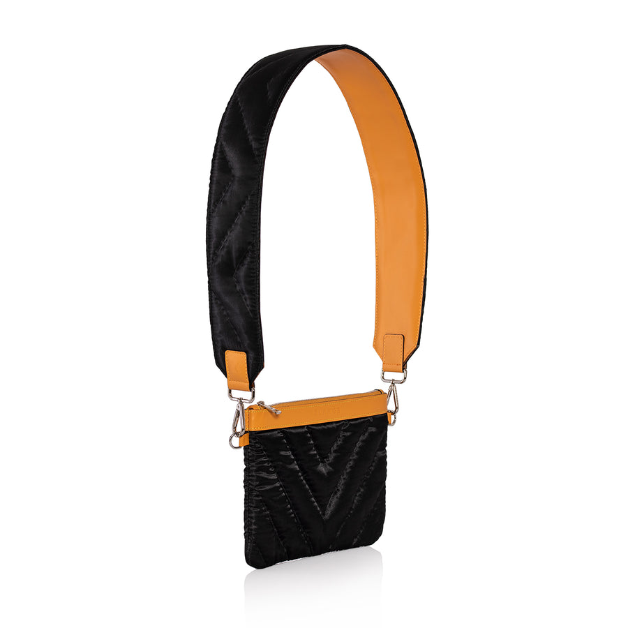 Şükran Satin Bag Strap - Black / Orange