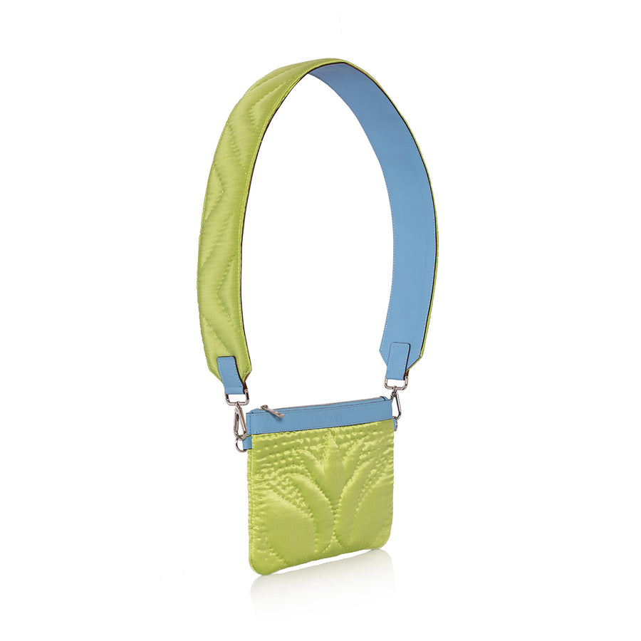 Şükran Silk Satin Bag Strap - Pistachio Green / Blue