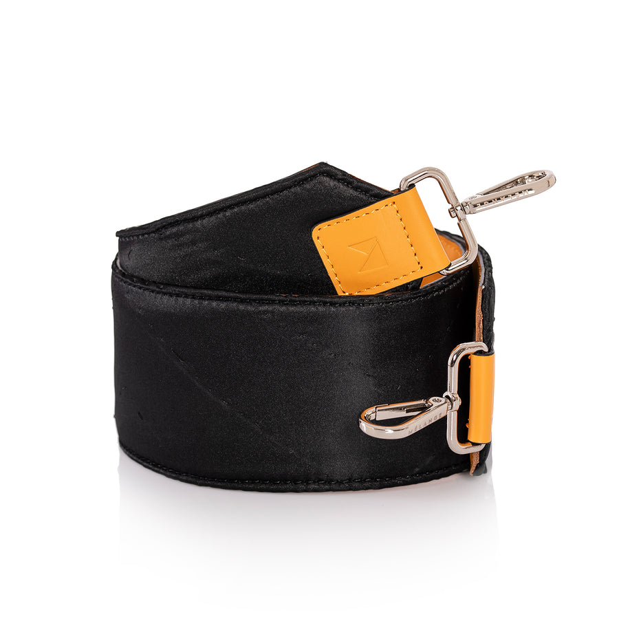 Şükran Satin Bag Strap - Black / Orange
