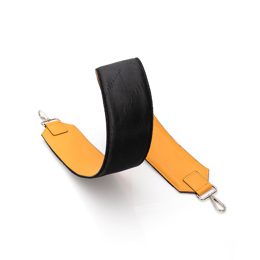 Şükran Satin Bag Strap - Black / Orange