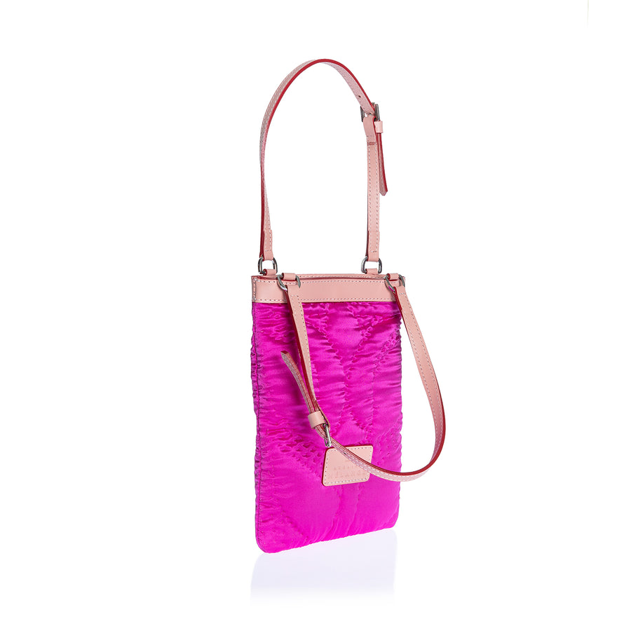 Şükran Mini Hand Bag Fuchsia Silk Satin