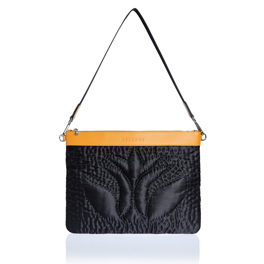 Şükran Maxi Clutch Bag Black Satin