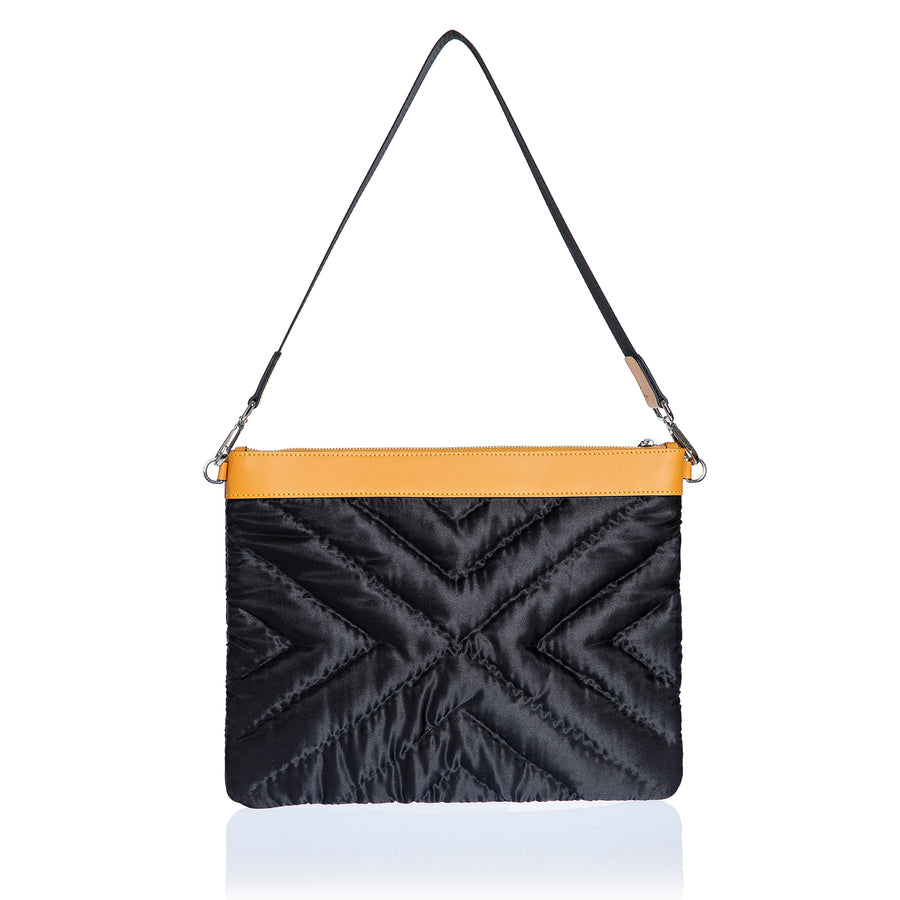 Şükran Maxi Clutch Bag Black Satin