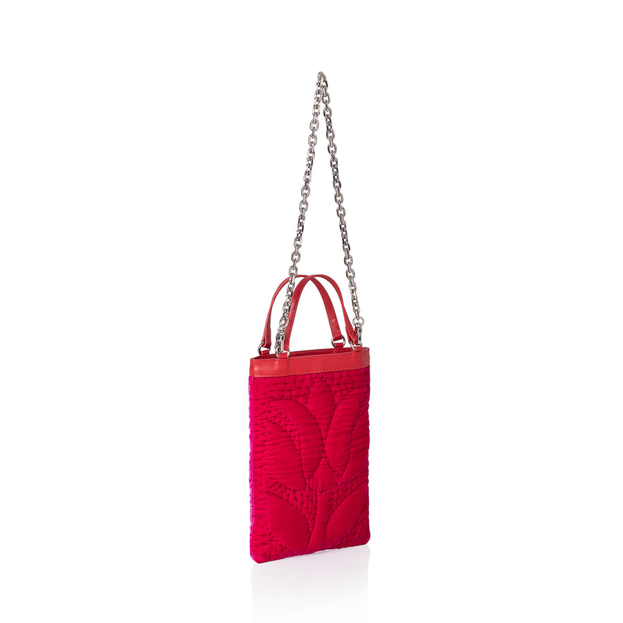 Şükran Mini Hand Bag Pink Silk Velvet