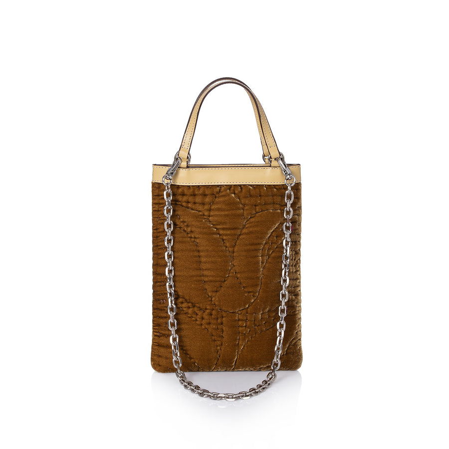 kran Mini Hand Bag Gold Silk Velvet Atelier M lange