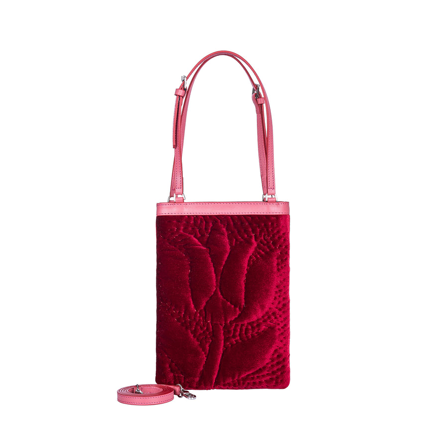 Velvet Mini Hand Bag Red / Pink