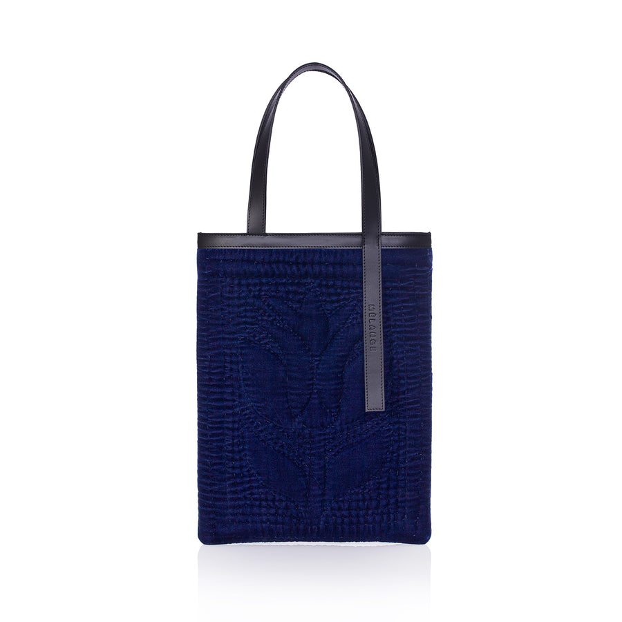 Şükran Tote Bag Navy Silk Velvet