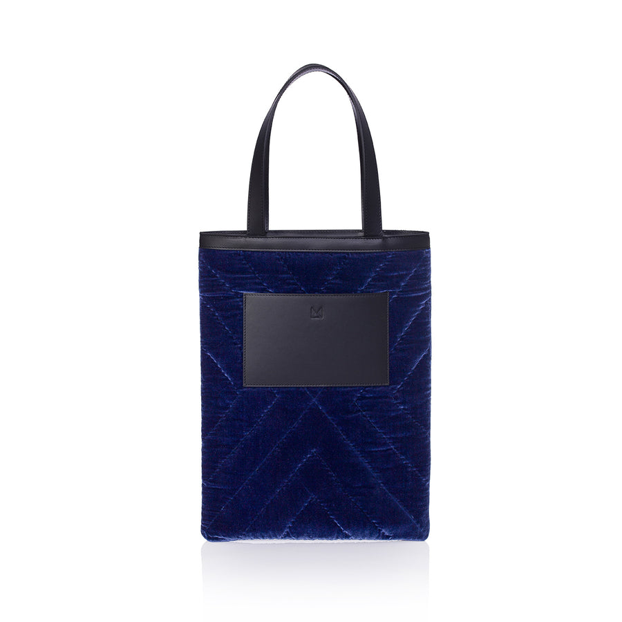 Şükran Tote Bag Navy Silk Velvet