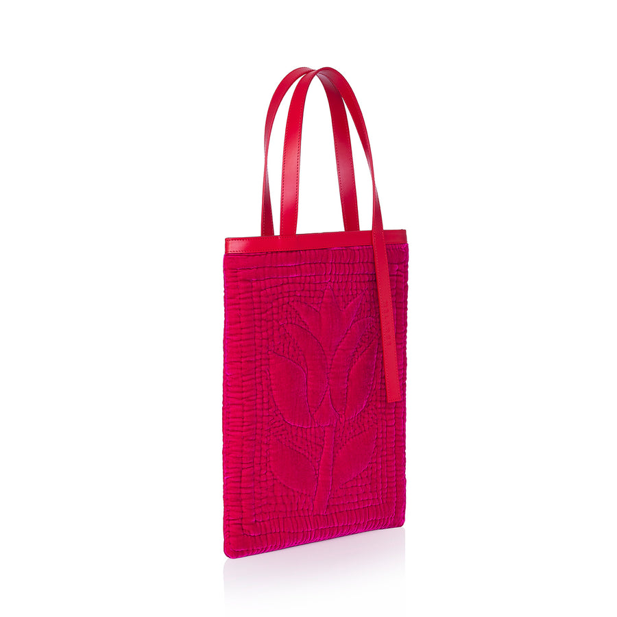 Şükran Tote Bag Pink Silk Velvet
