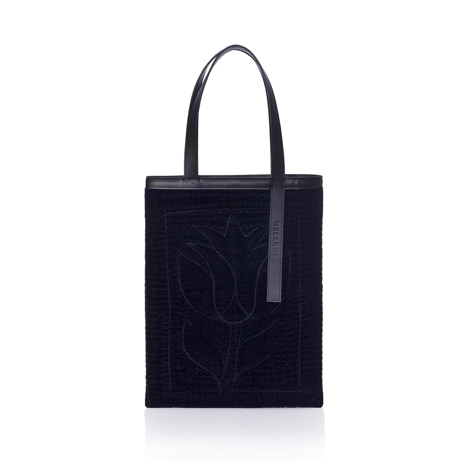 Şükran Tote Bag Black Silk Velvet