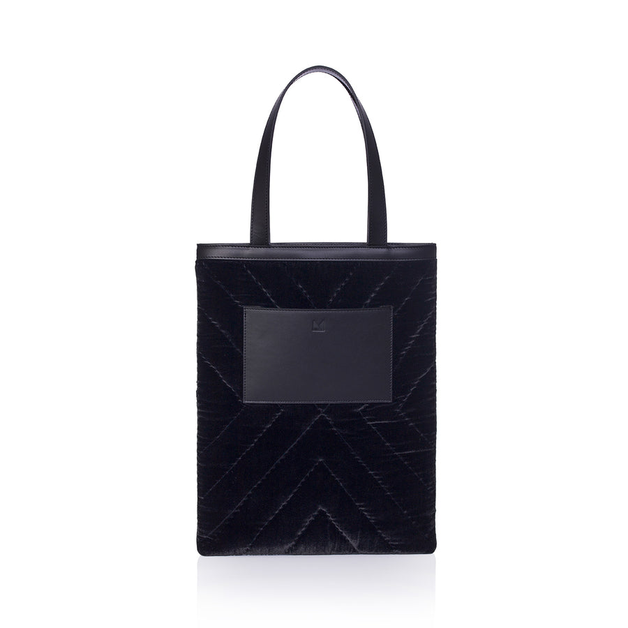 Şükran Tote Bag Black Silk Velvet