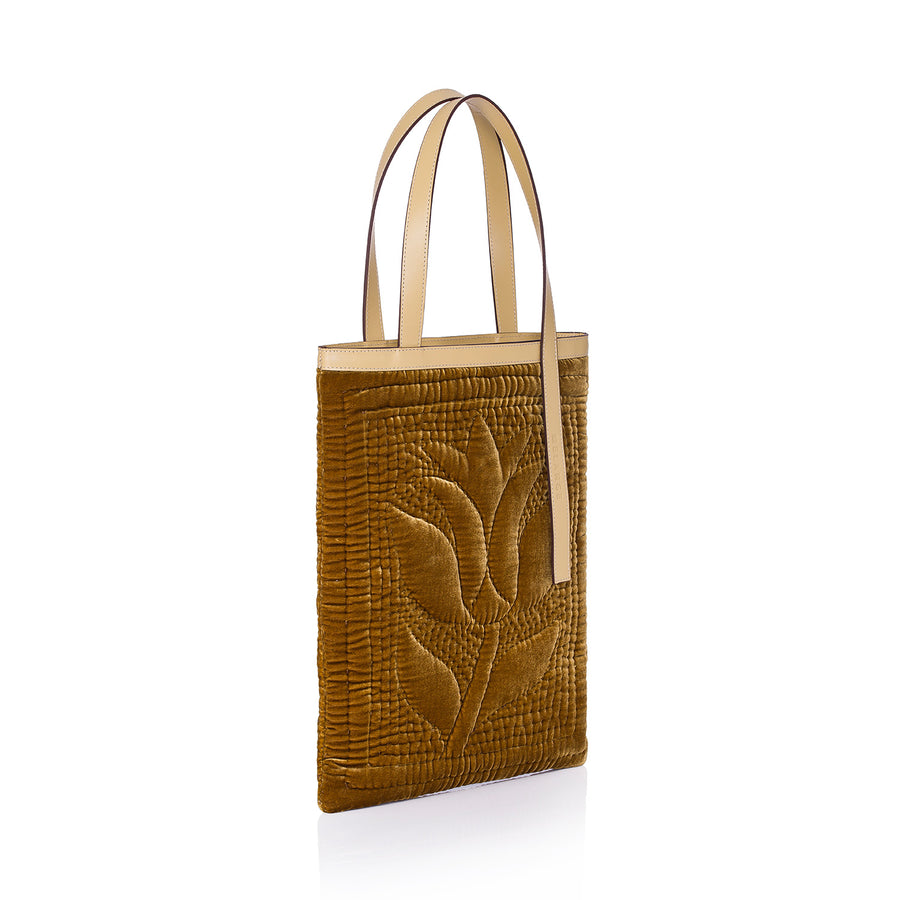 Şükran Tote Bag Gold Silk Velvet