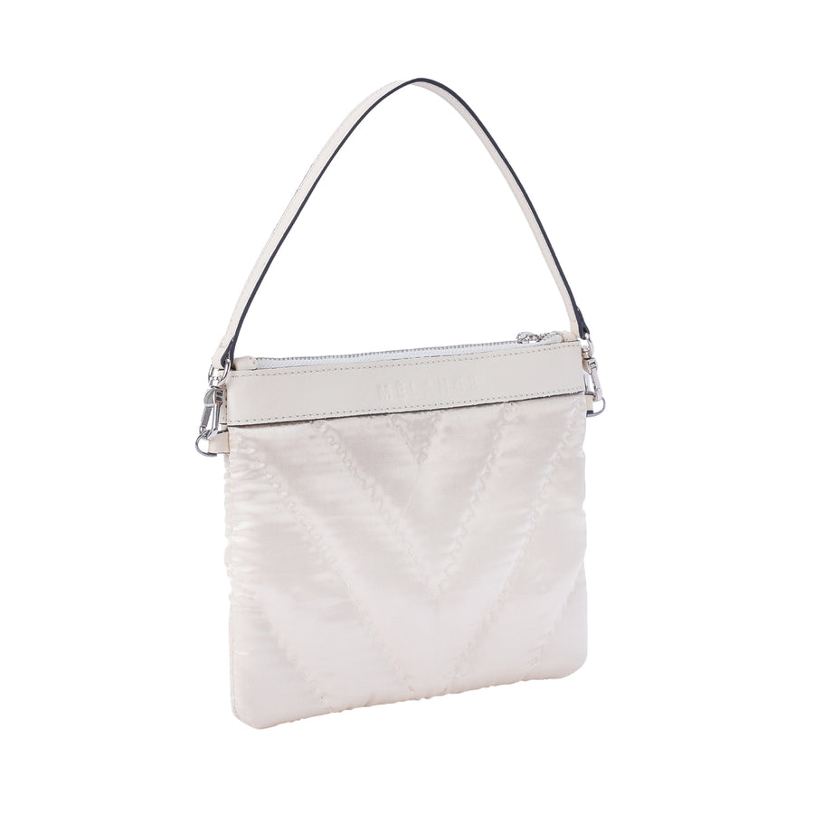 Clutch Bag White Satin