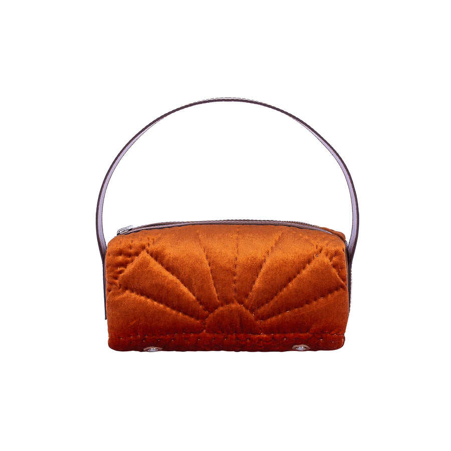 Silk Velvet Saddle Bag Orange