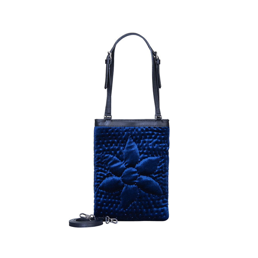Velvet Mini Hand Bag Night Blue