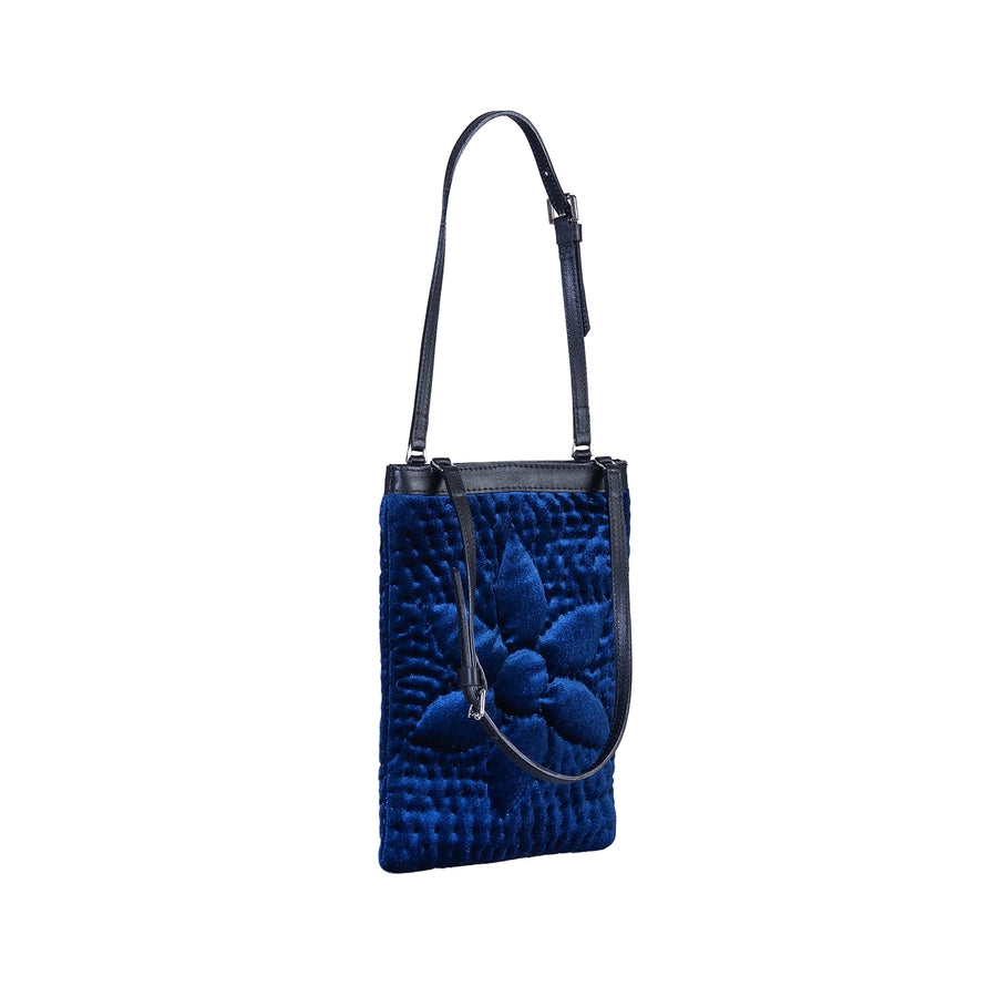 Velvet Mini Hand Bag Night Blue