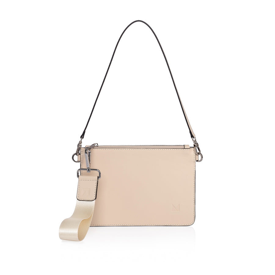 Leather Clutch - Ecru