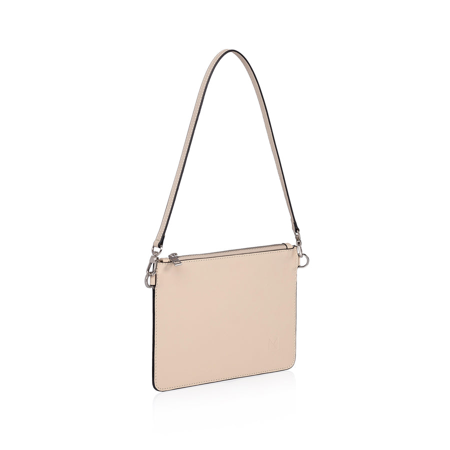 Leather Clutch - Ecru