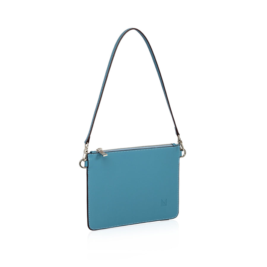 Leather Clutch - Blue