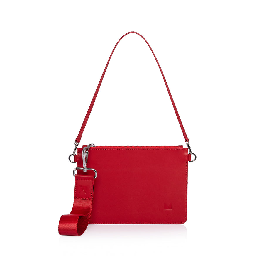 Leather Clutch - Red