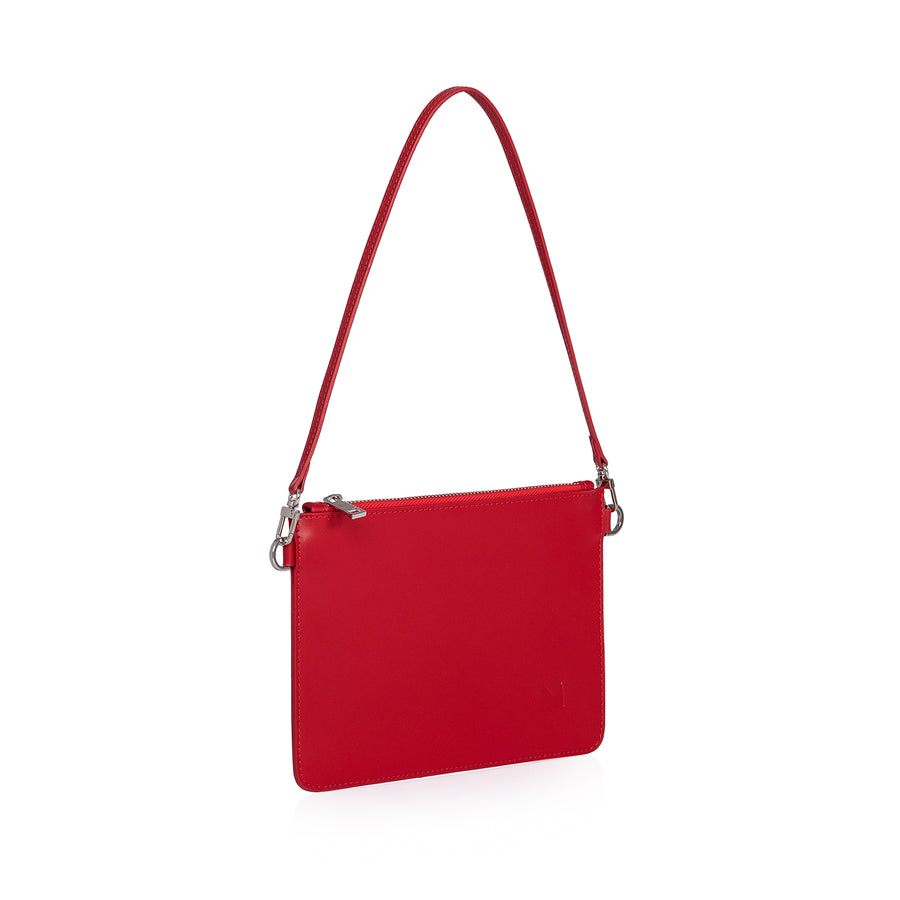 Leather Clutch - Red