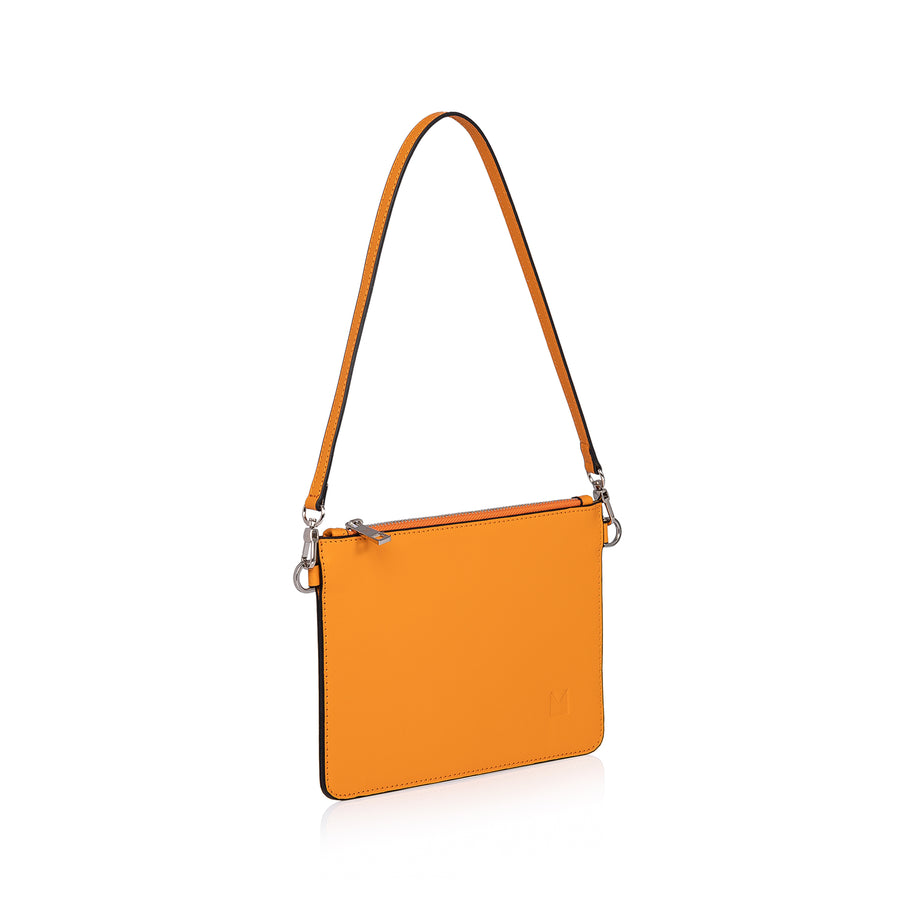 Leather Clutch - Orange