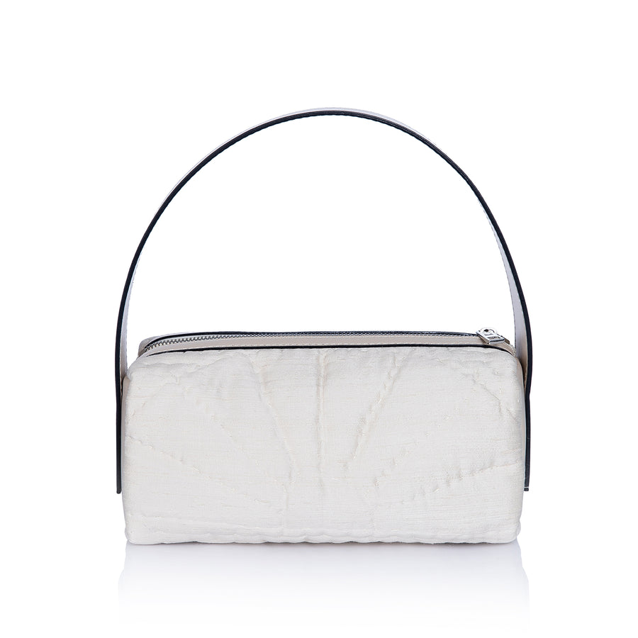 Saddle Bag in Pearl Silk