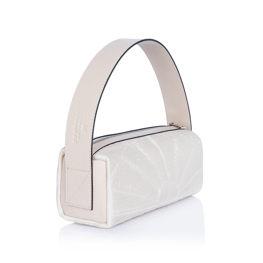 Saddle Bag in Pearl Silk