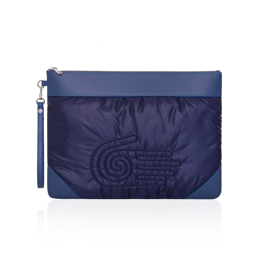 Healing Hand Puffer Clutch Bag Navy