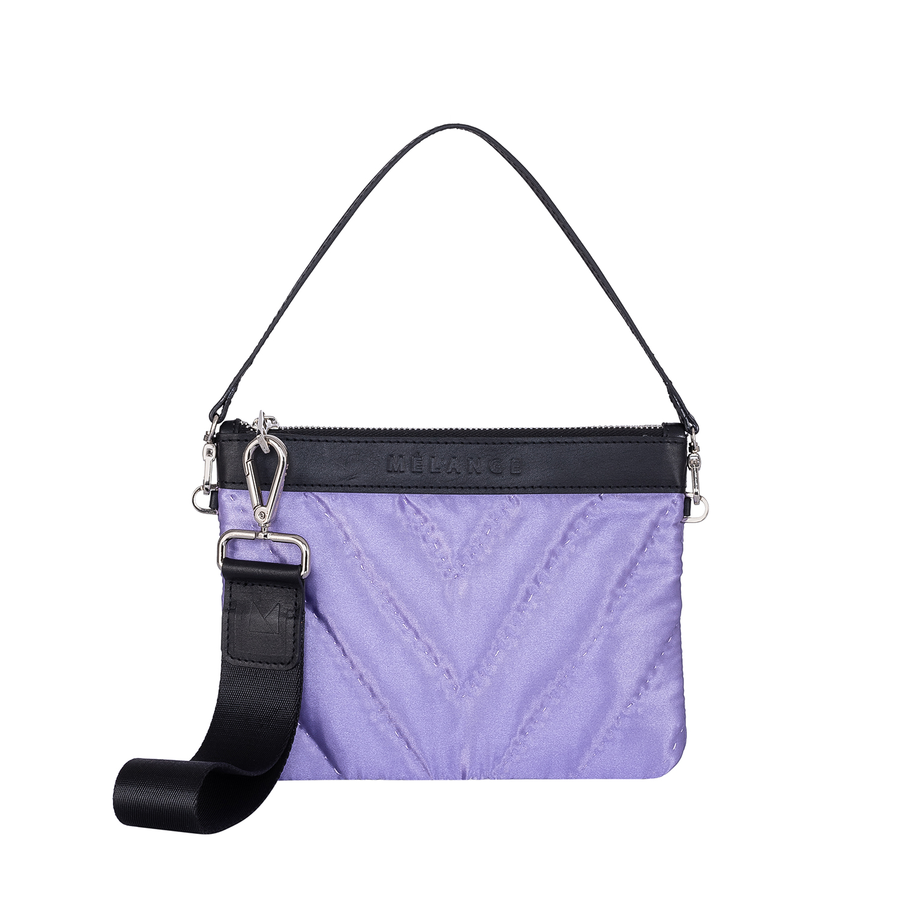 Clutch Bag Purple Satin