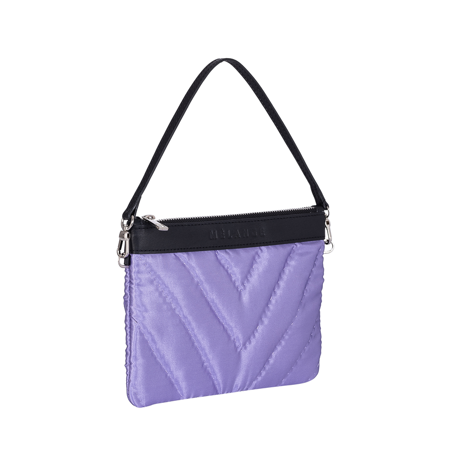 Clutch Bag Purple Satin