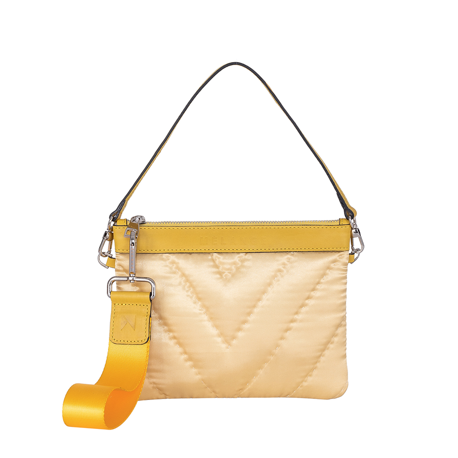 Clutch Bag Yellow Satin