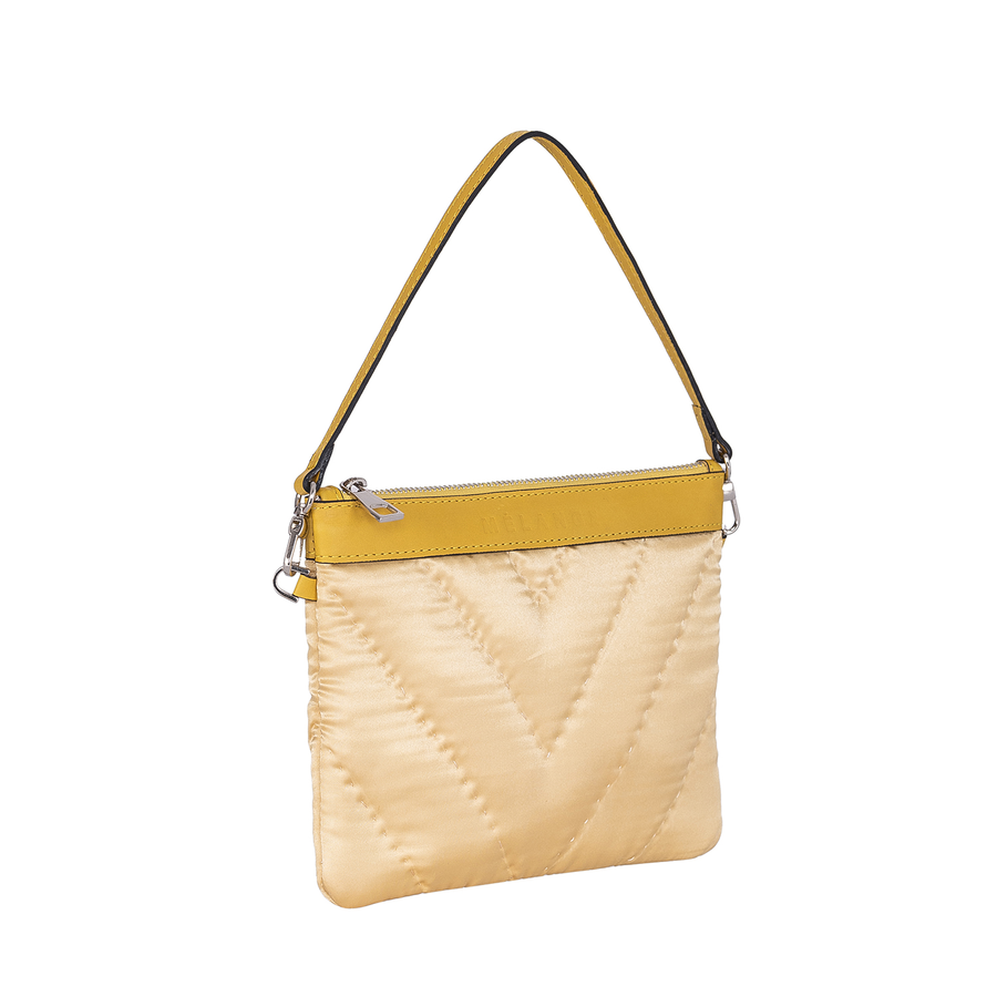 Clutch Bag Yellow Satin