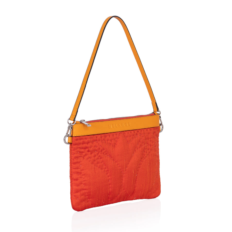 Silk Mini Clutch Bag - Orange